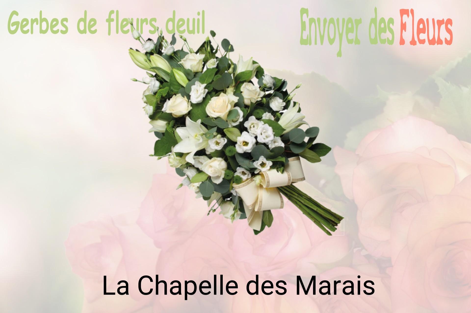 Gerbe de fleurs de deuil livrée à La Chapelle-des-Marais